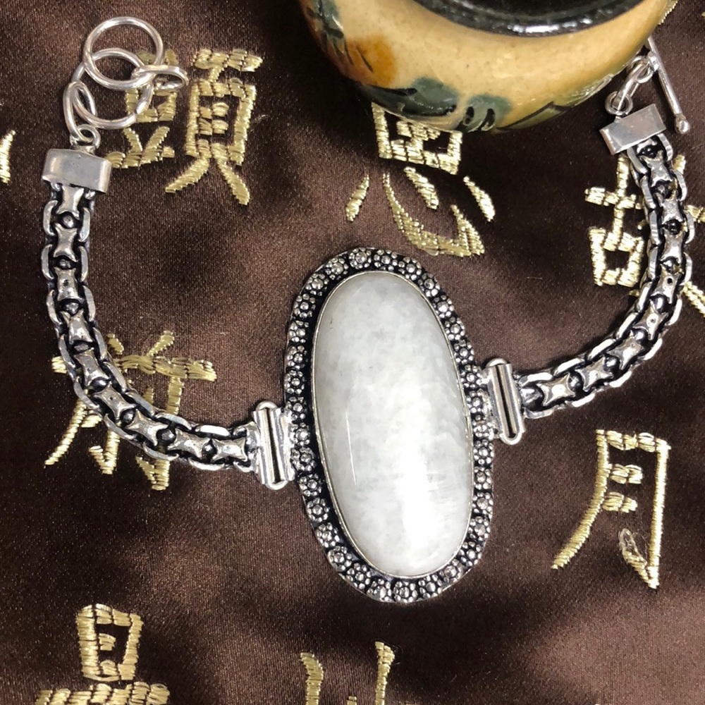 Moonstone Silver Bracelet
